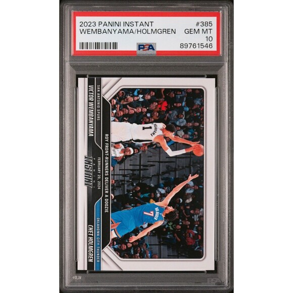 Victor Wembanyama / Chet Holmgren 2023-24 Panini #385 NBA Card 1 of 2783 PSA 10 - Picture 1 of 2